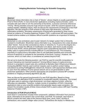 PDF Document Cover - Adapting Blockchain Proof-of-Work for Scientific Computing Applications